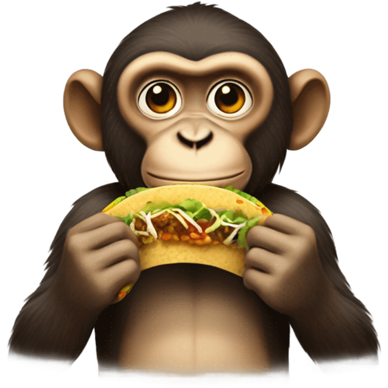 Monkey eating tacos emoji