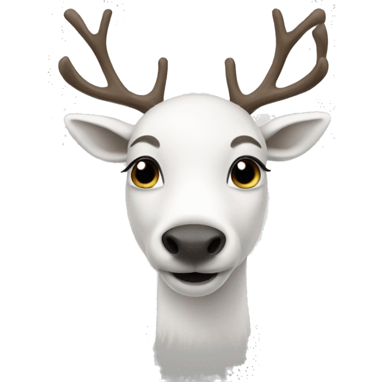 white-reindeer emoji