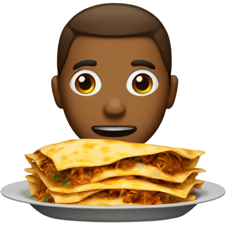 Taco eating lasagna emoji