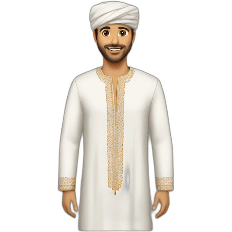 man dress moroccan clothes emoji