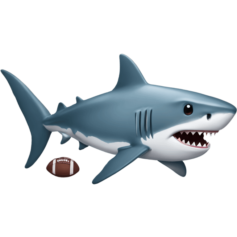 Shark that loves football emoji