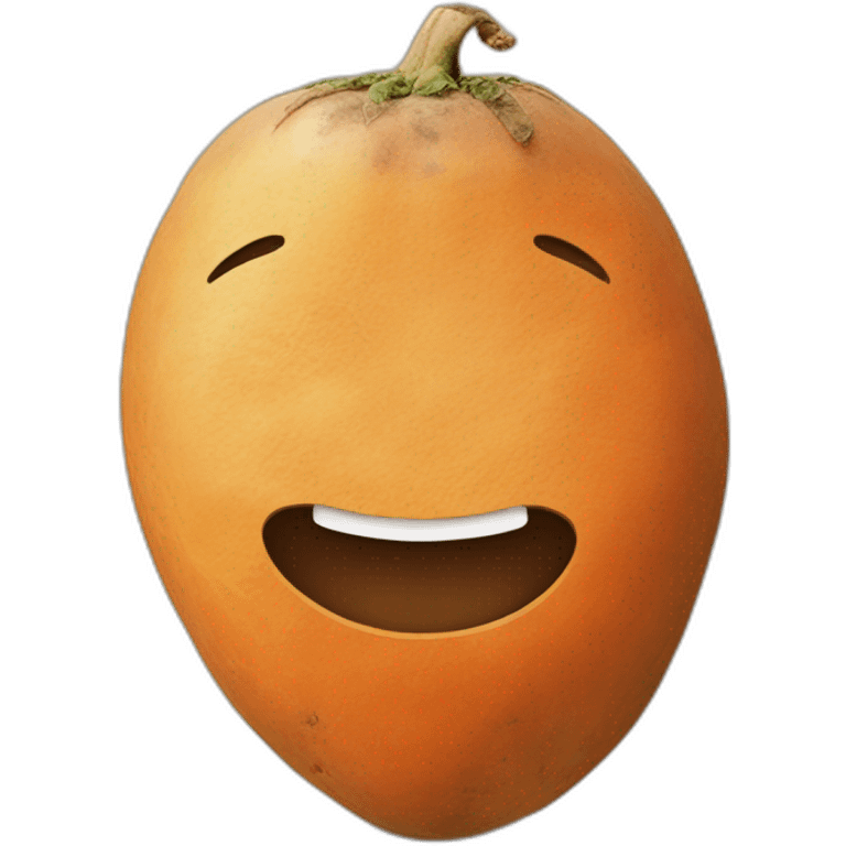 A face on a Sweet potato emoji