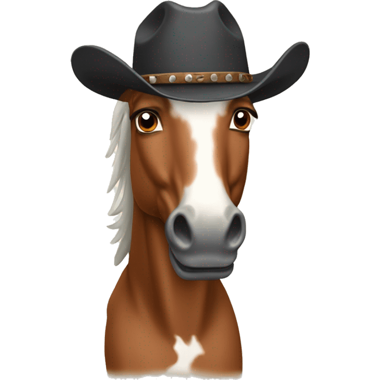 Horse with cow-boy hat  emoji