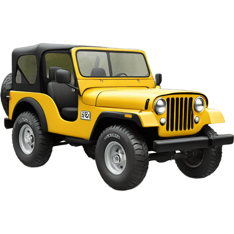 Cj-6 jeep with short top emoji