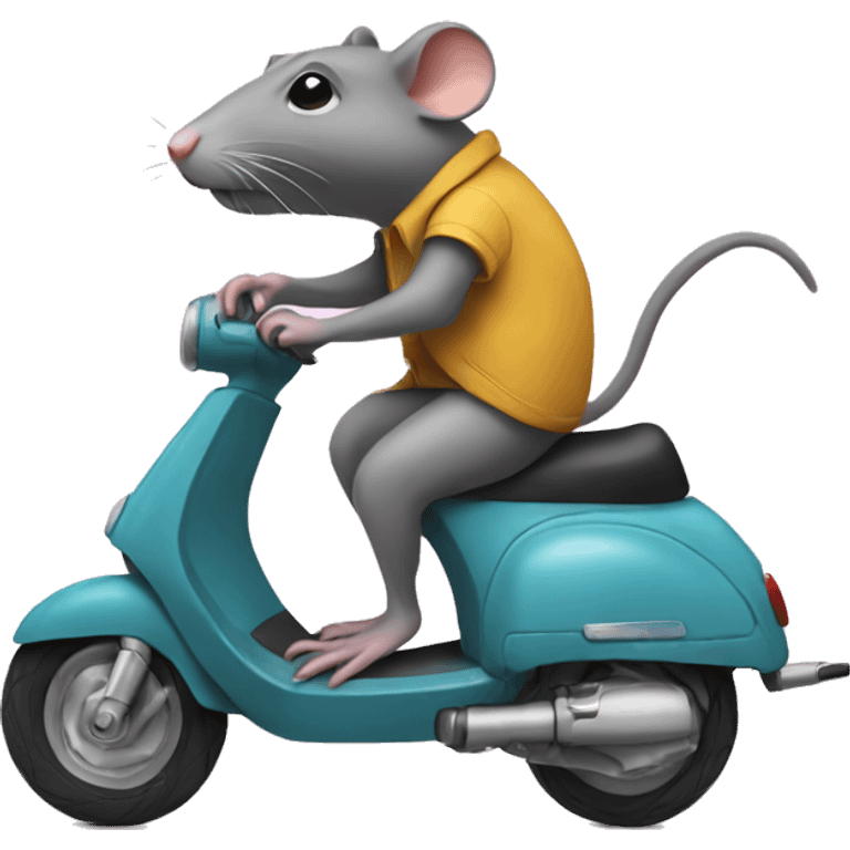 Rat riding scooter emoji