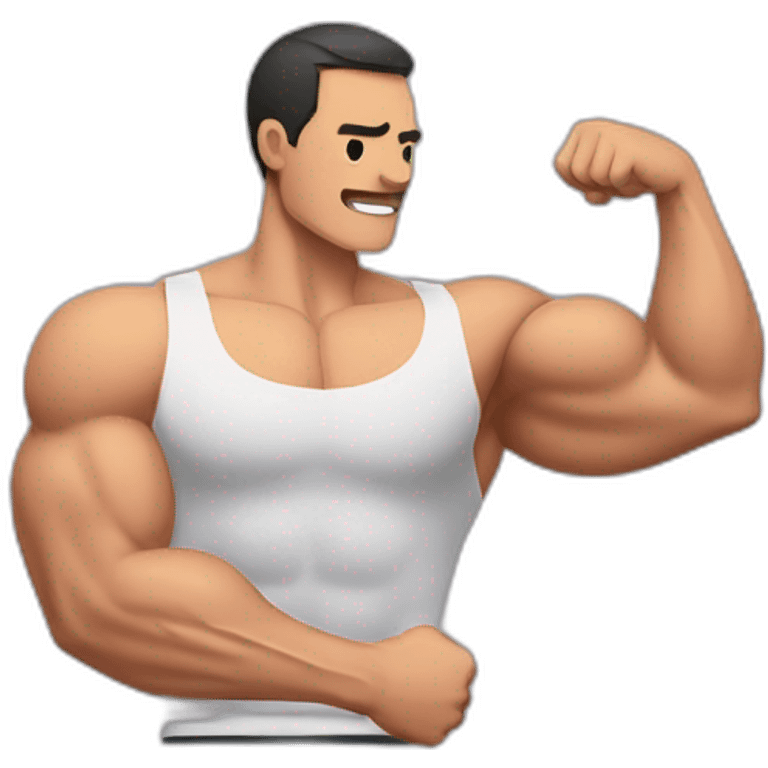 muscle imbalance in the arms with one arm smaller than the other emoji