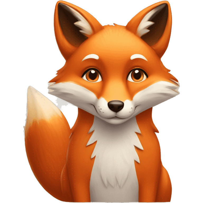 fox sweet funny heart emoji