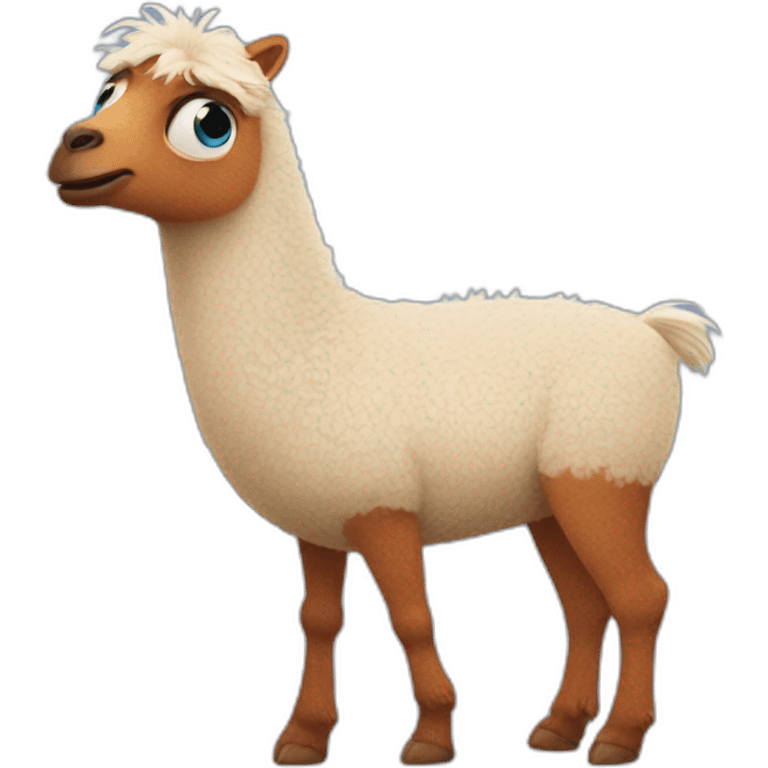 finding dory holding a llama emoji