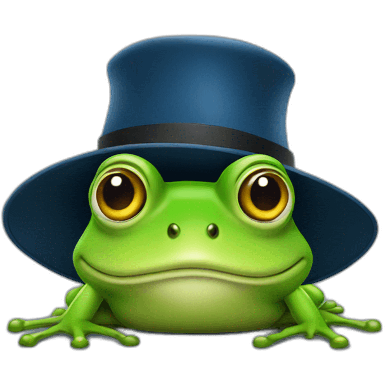 frog with a hat emoji