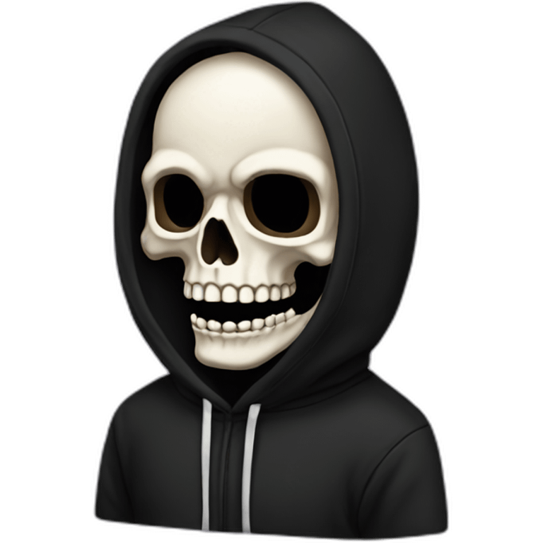 skeleton black hoodie emoji