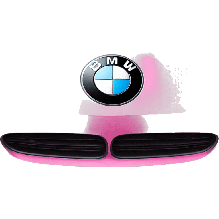 Bmw logo in pink emoji