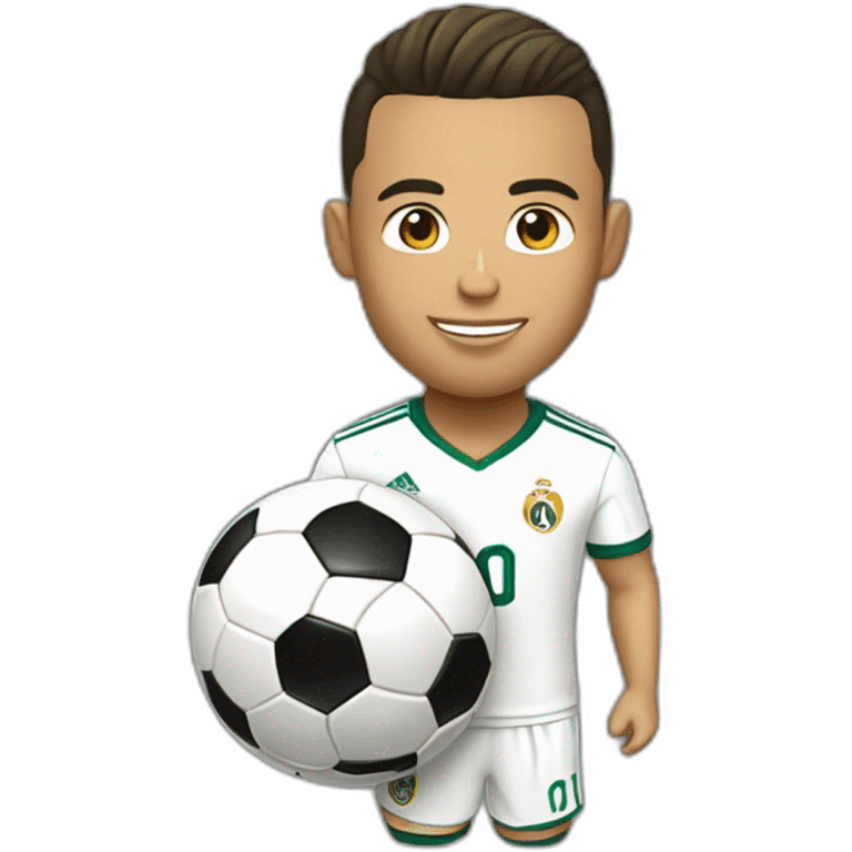 Ronaldo avec le ballon d'or emoji