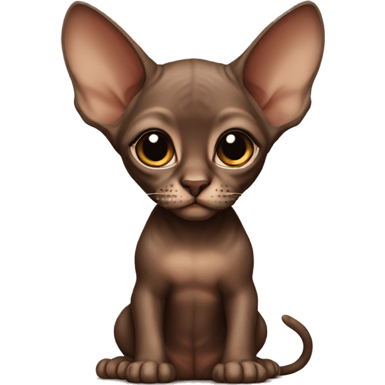 Brown sphinx kitten emoji