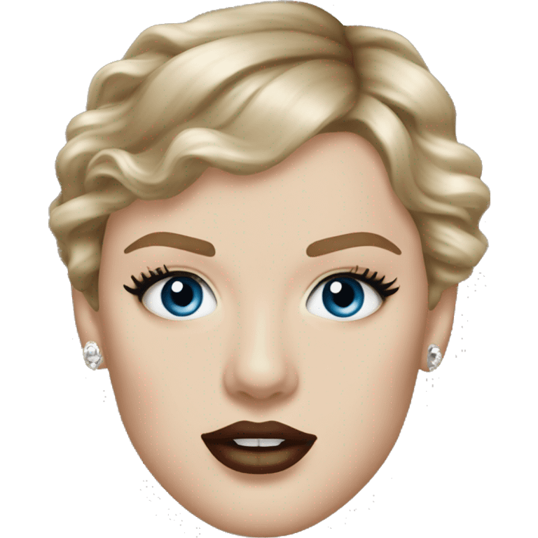 Taylor swift white smeared lipstick emoji