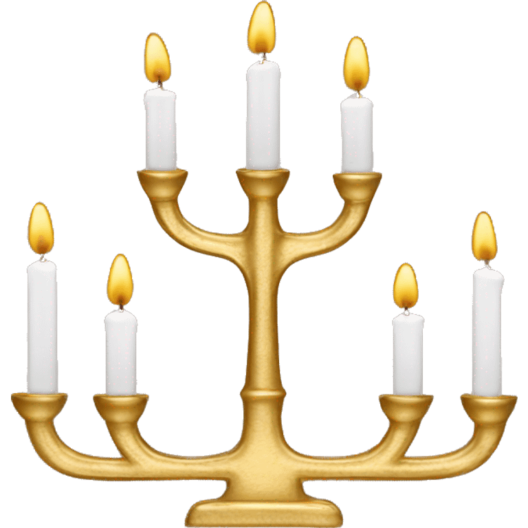 Gold Menorah with 8 candles emoji