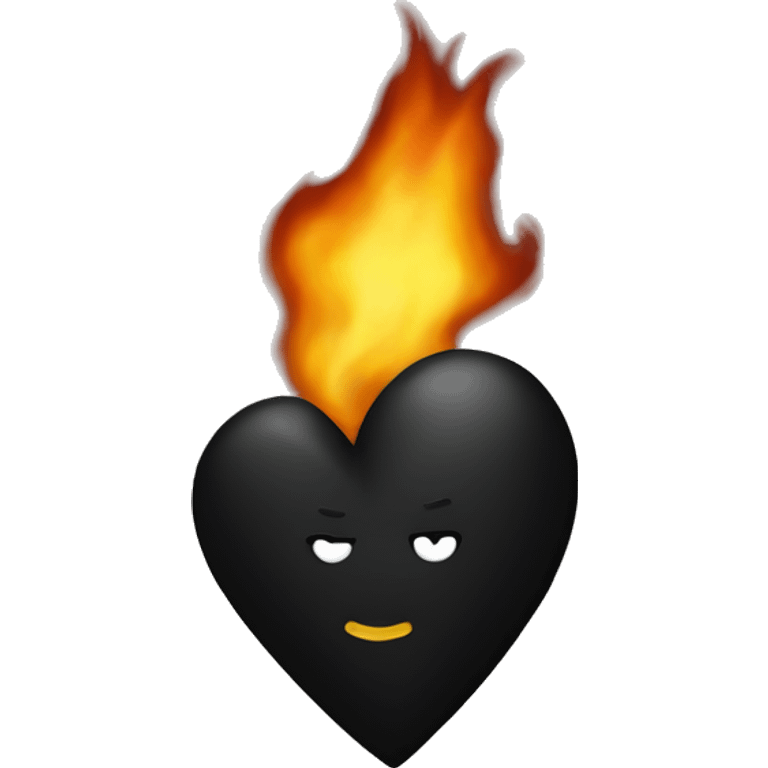 a burning black heart emoji