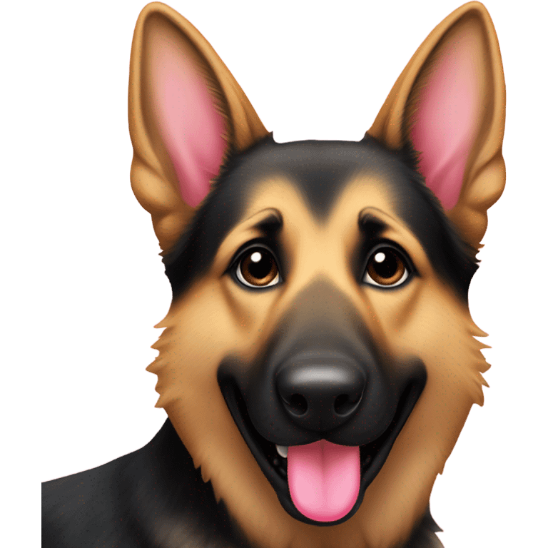 German shepherd kissing  emoji