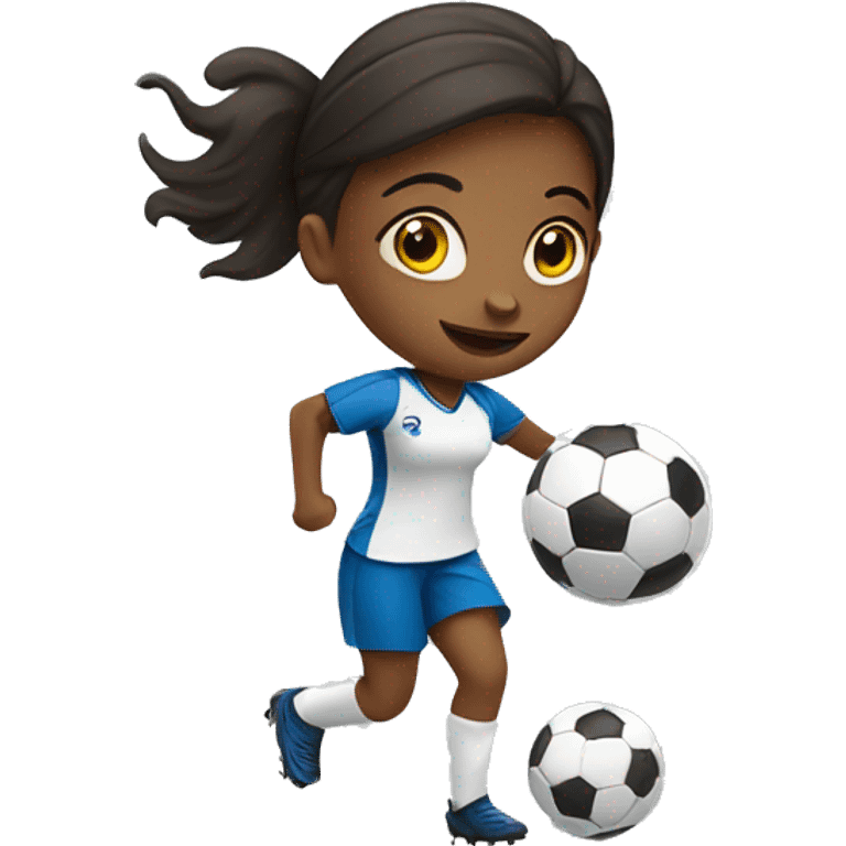 Girl playing soccer emoji