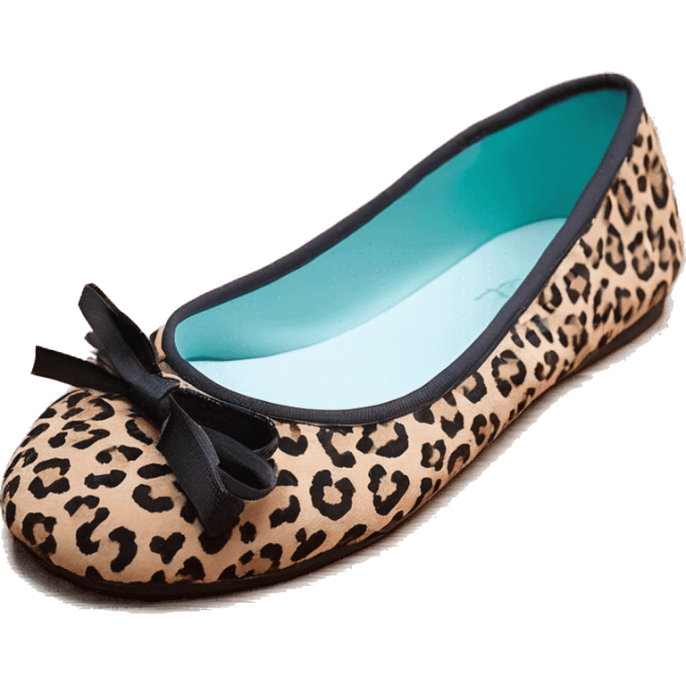 Chaussons ballerines isotoner avec noeud pour femme en tissu semelle du dessous en cuir de couleur leopard très féminine porter au pied  emoji