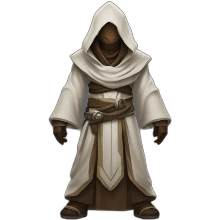 hooded jedi folding arms in world of warcraft emoji