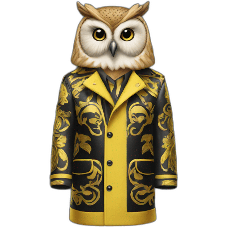 The owl in the versace coat emoji