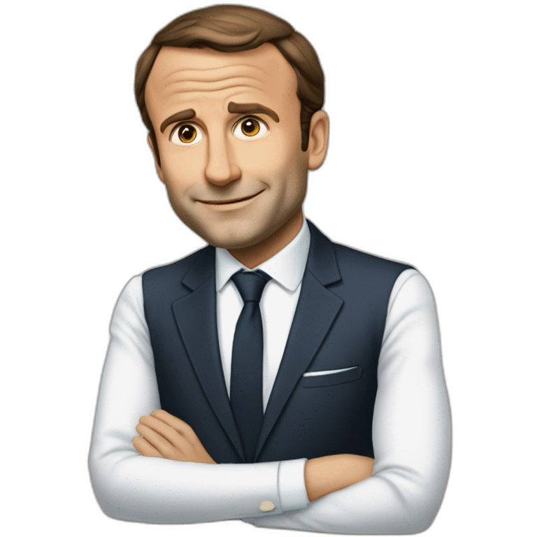 Macron avec plein de caca sur lui emoji