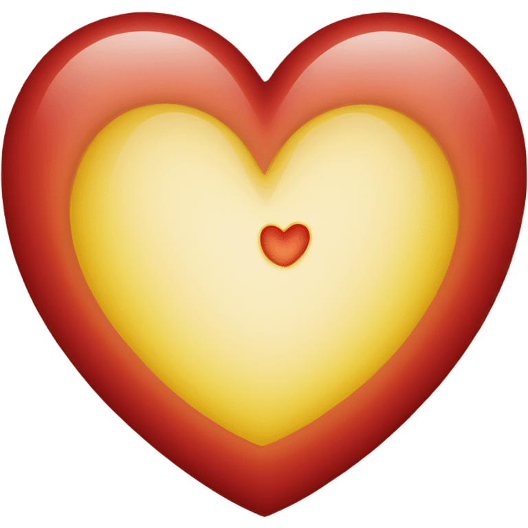 heart with moon red yellow emoji