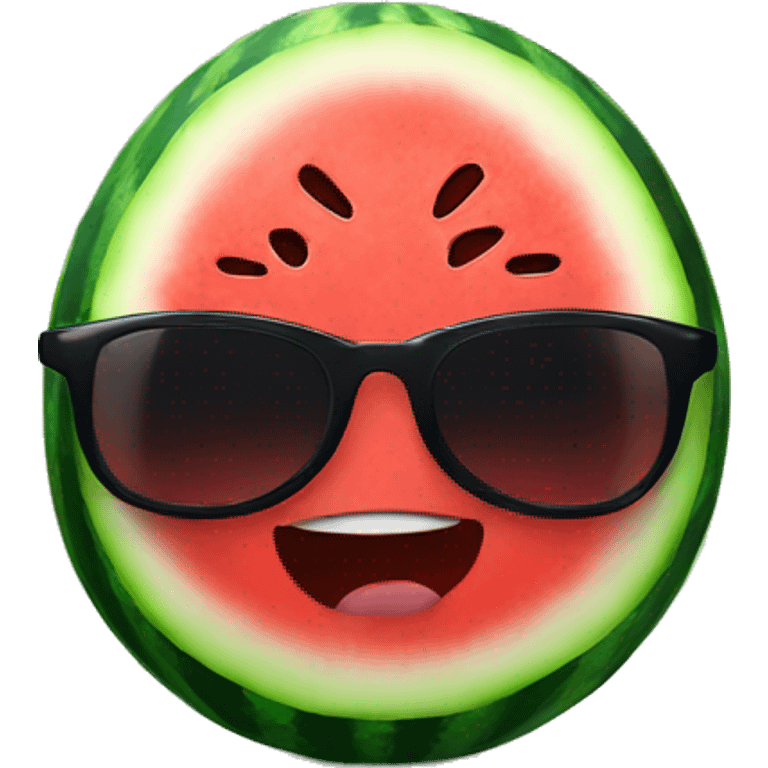 Watermelon with sunglasses  emoji