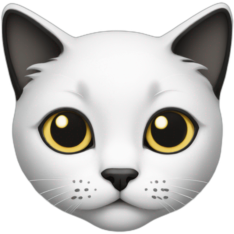 white and black cat emoji