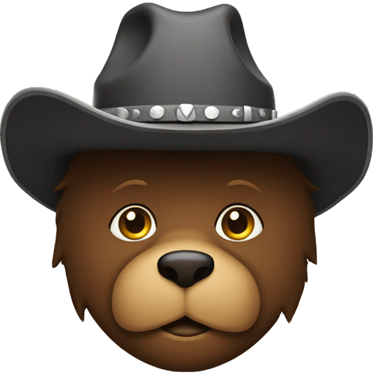 A bear in a cowboy hat emoji