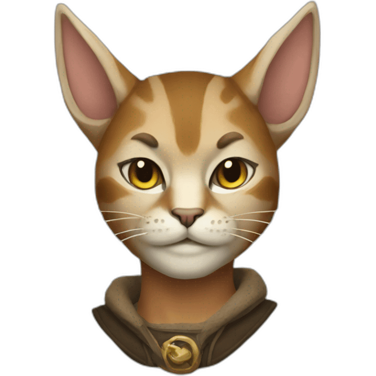 tabaxi cat-person with deer-antlers emoji