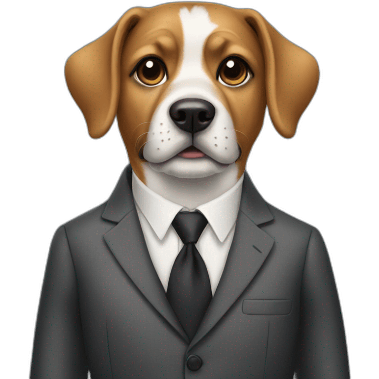 dog with suit emoji