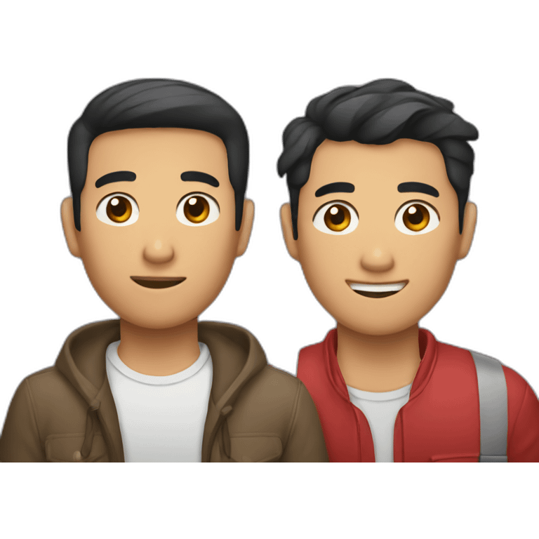 a colombian man and a vietnamese man gay couple emoji