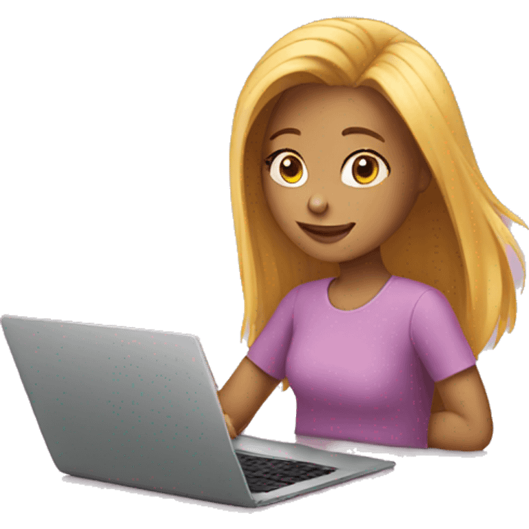  girl on laptop emoji