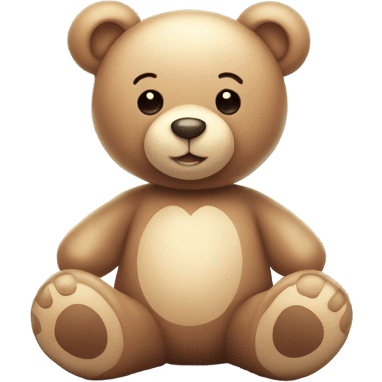 Cute simple teddy bear, surrounded by hearts and sparkles  emoji