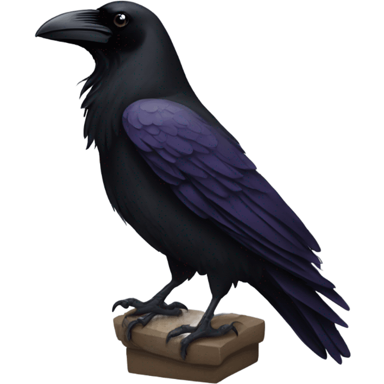 Raven on top of a person emoji