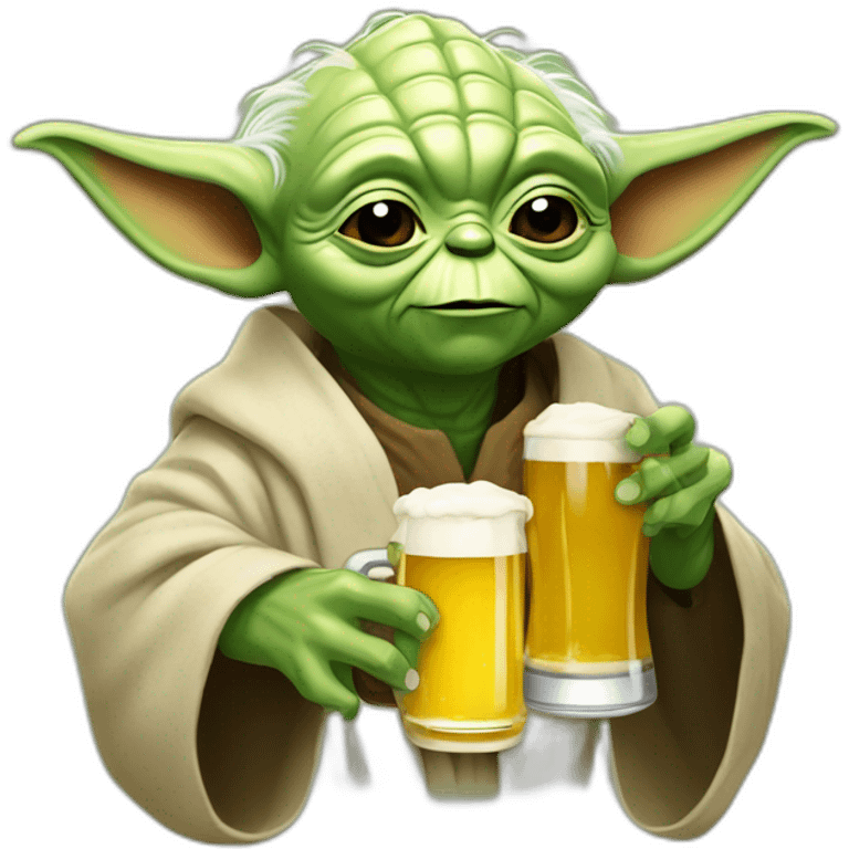 yoda tomando cerveza emoji