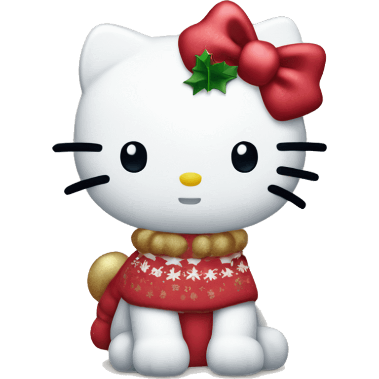 Christmas hello kitty emoji