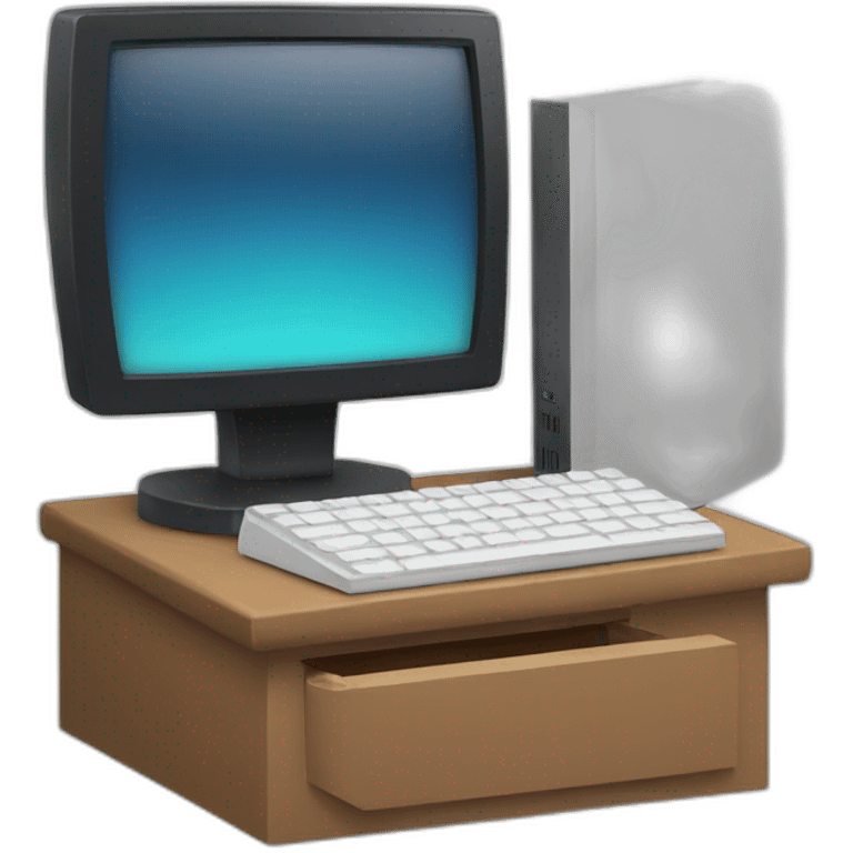 modern computer with book on the screen emoji