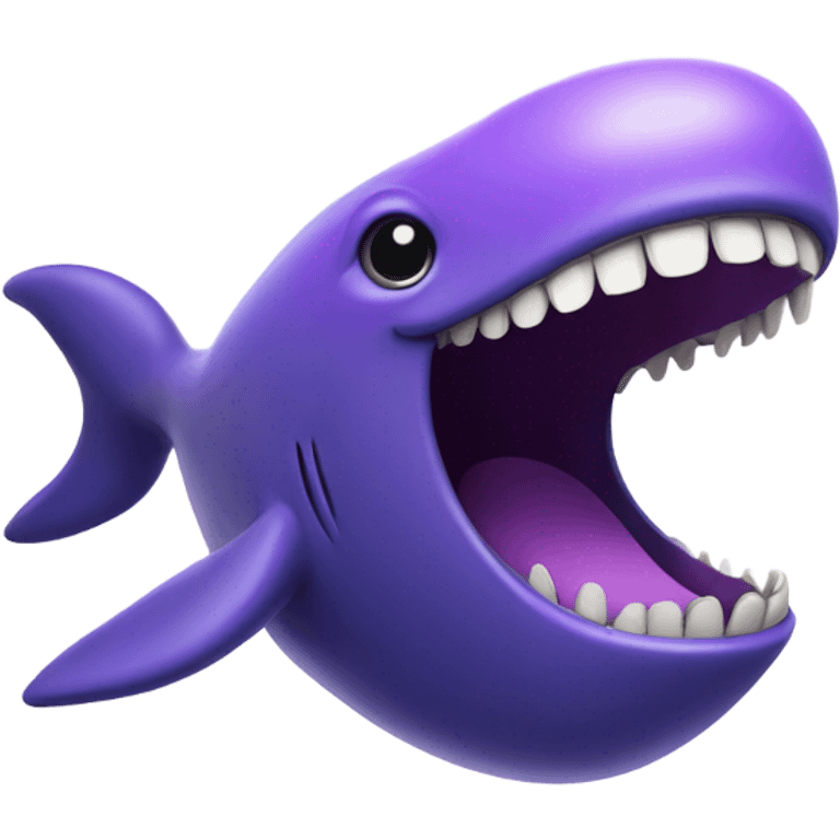 purple whale with open mouth emoji