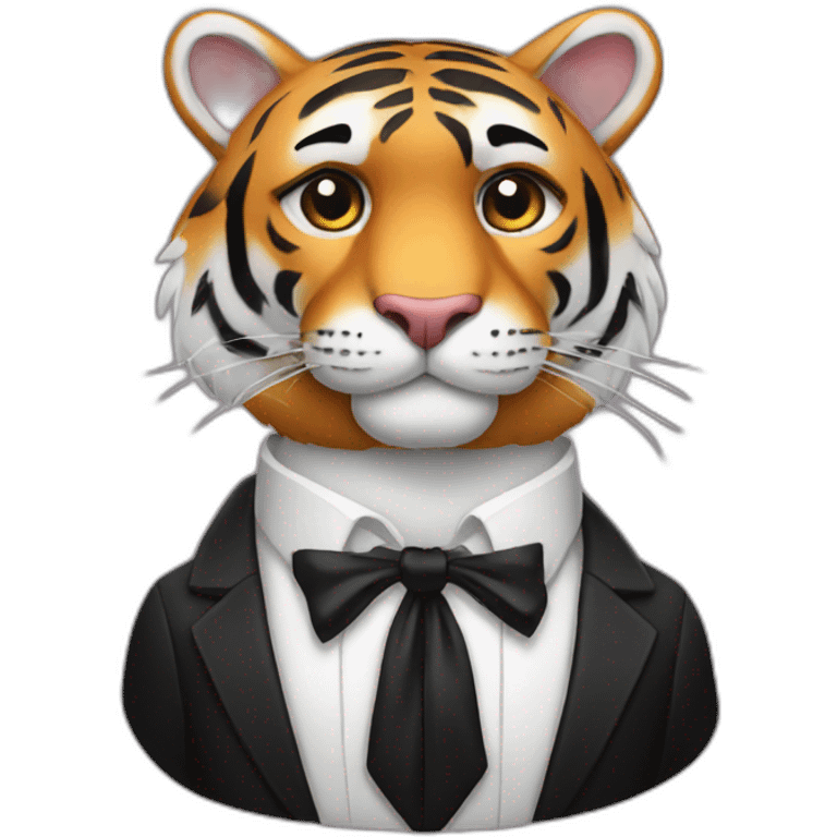 Tiger in a tuxedo emoji