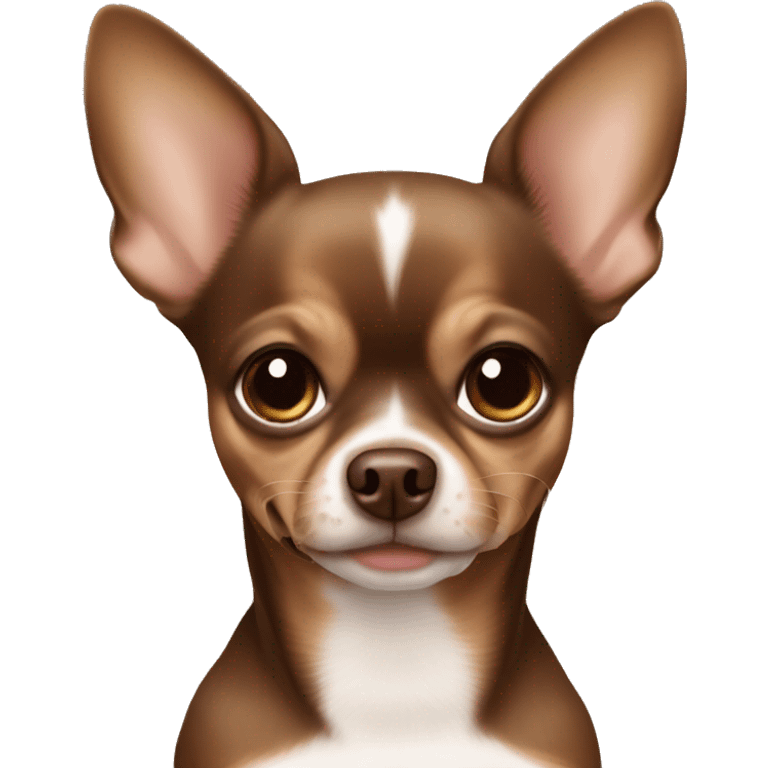 All brown no with apple head Chihuahua emoji