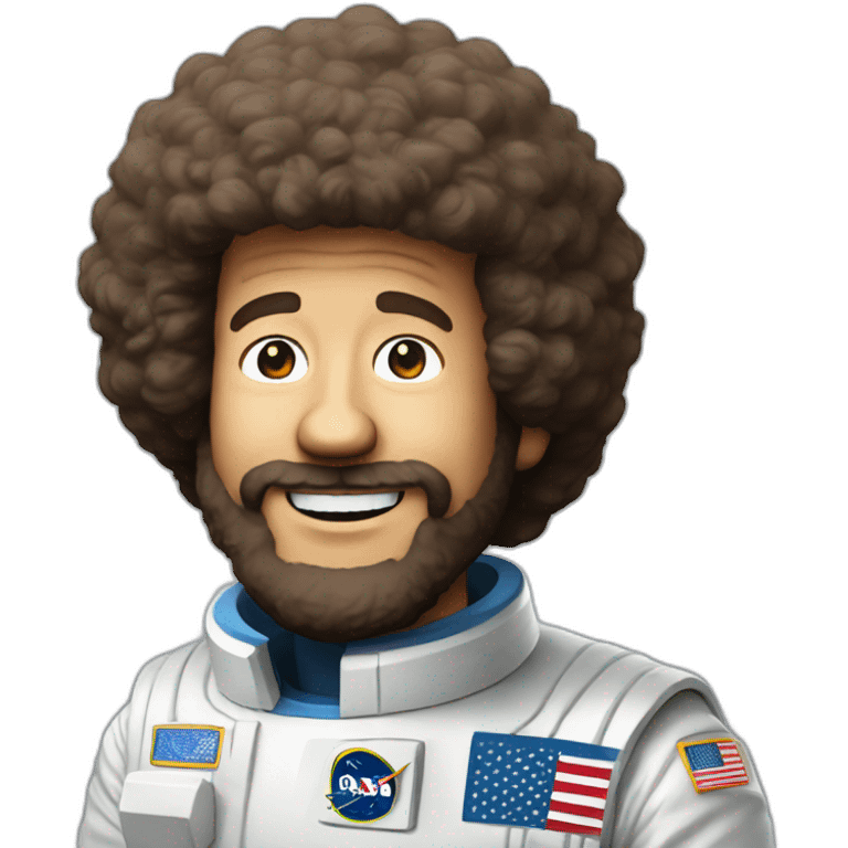 Bob Ross in space emoji