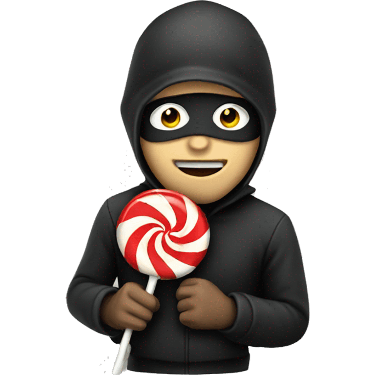 Thief with lollipop emoji