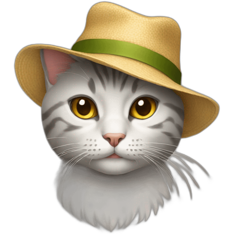 cat with an hat emoji