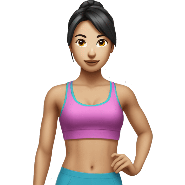 mart girl sport Asian workout emoji