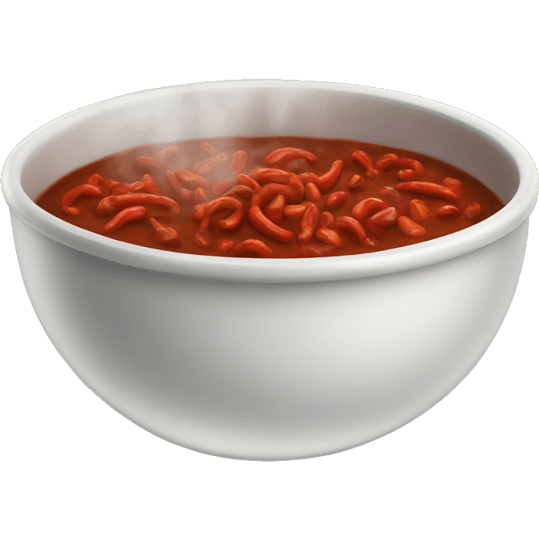 Big bowl of steaming chili emoji