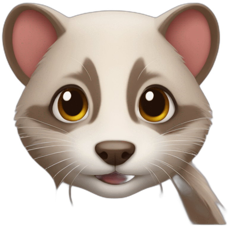 Furet sur un chat  emoji