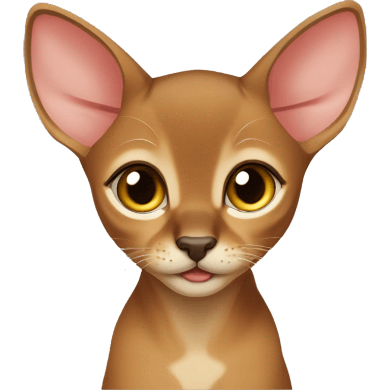 Fawn Abyssinian kitten emoji