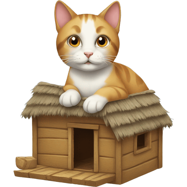 cat with shack emoji